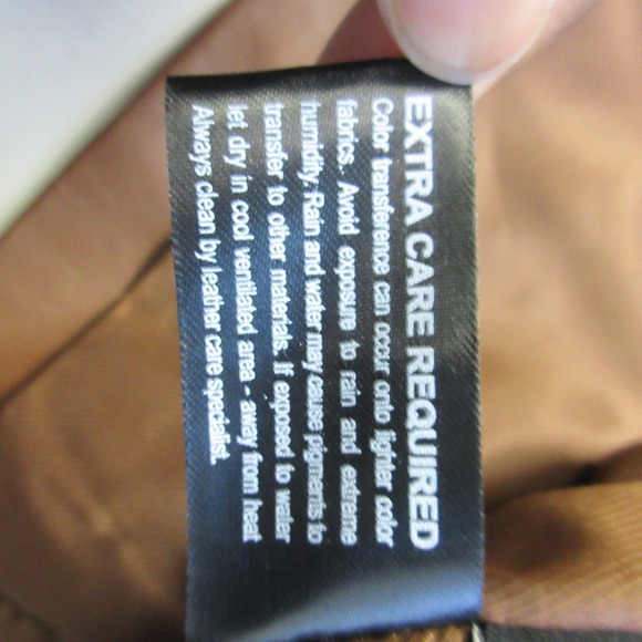 Cole Haan Brown Genuine Lambskin Leather Jacket Womens 2X Zip Biker Moto 1008 - Picture 9 of 16